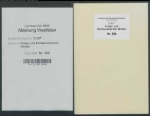 Amt Hausberge - Vogtei Landwehr - Bauerschaft Fülme: Unterlagen der Revisionskommission