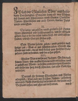 ZV lob der Goettlichen Ehre/ vnd heili=||gen Trey faltigkeit/