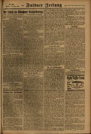 Zweite Ausgabe vom Freitag, den 01. September 1922.