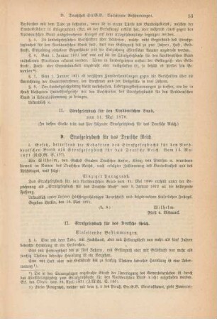D. Strafgesetzbuch für das Deutsche Reich.