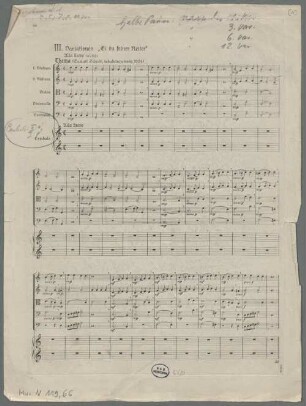 Concertos, Excerpts, cemb, orch, op.14, LüdD p.443 - BSB Mus.N. 119,66 : [caption title]: III. Variationen "Ei du feiner Reiter"