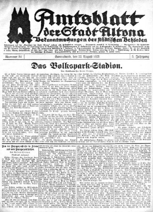 Nummer 34 : Sonnabend, den 22. August 1925