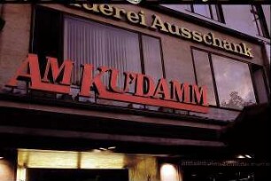 Berlin: Am Ku' Damm; Gaststättenaufschrift
