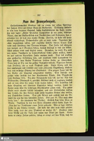 Aus der Franzosenzeit