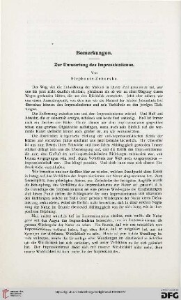 Zur Umwertung des Impressionismus