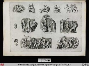 Darstellung von Gemmen-Motiven aus der Grimani-Sammlung.
