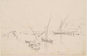 Italienische Meeresbucht mit Hafen
