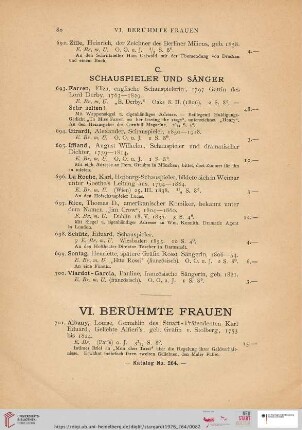 C. Schauspieler und Sänger (Nr. 693 -700)