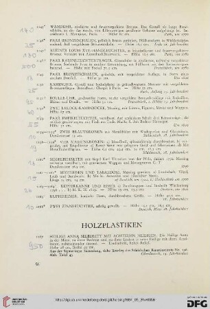 Holzplastiken (Nr. 1167-1228)