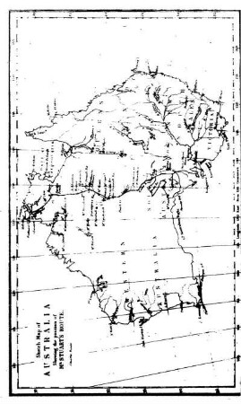 SKETCH MAP OF AUSTRALIA, SHOWING THE POSITION OF MR. STUART'S ROUTE