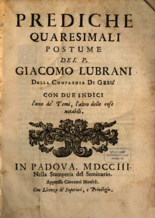 Prediche quaresimali postume