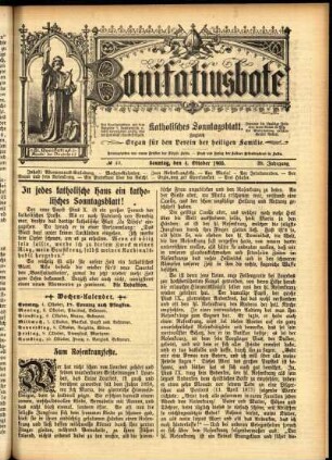 Erste Ausgabe vom Sonntag, den 04. Oktober 1903.