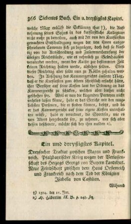 Ein und dreyßigstes Kapitel - Vierzigstes Kapitel.