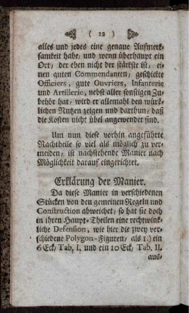 Erklärung der Manier.