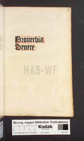 Prouerbia Senece