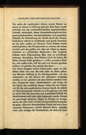 Mozart der Unvergleichliche
