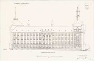 Geschäftsgebäude der Königlichen Regierung, Düsseldorf: Seitenansicht 1:100