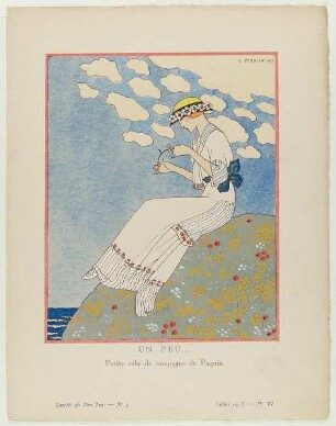 "Un Peu... Petite Robe de campagne de Paquin" (Illustration aus "Gazette du Bon Ton", No.9 - Juillet 1913)