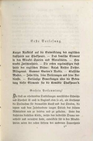 Vorlesungen über Shakspeare, seine Zeit und seine Werke, 3