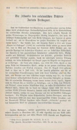 216-232 Die Atlantis des catalanischen Dichters Jacinto Verdagner