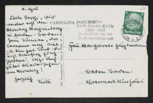 Brief von Brigitte Bermann Fischer an Margarete Hauptmann