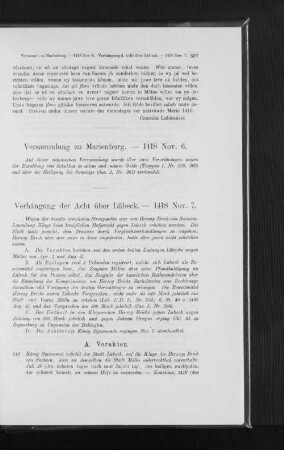 Versammlung zu Marienburg. - 1418 Nov. 6.