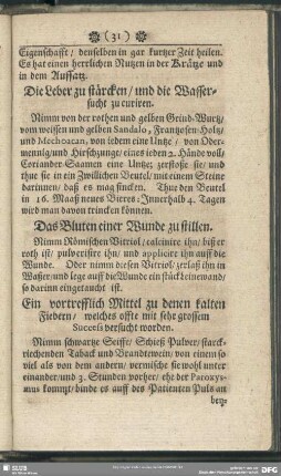 Die Leber zu stärcken, und die Wassersucht zu curiren