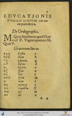 De Orthographia, de Prosodia, de Etymologia.