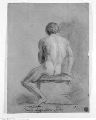Concorso Accademico 1789, Terza Classe: Männerakt im Sitzen, secondo premio ex aequo (prova ex tempore)