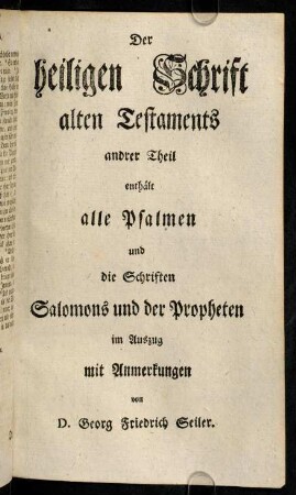 1-164, Die Psalmen.