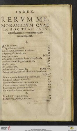 Index rerum memorabilium quae in hoc tractatu continentur