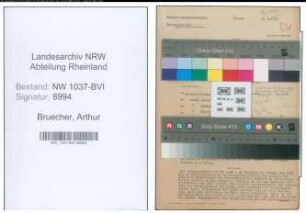 Entnazifizierung Arthur Bruecher , geb. 03.04.1905 (Kaufmann)