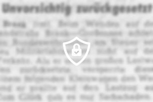 Unvorsichtig zurückgesetzt