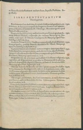 Libri Protestantium Theologorum.