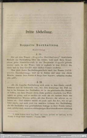 Dritte Abtheilung : Doppelte Buchhaltung