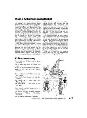 Keine Arbeitsdienstpflicht!