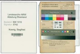 Entnazifizierung Siegfried Koenig , geb. 28.05.1915 (Textilingenieur)