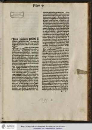 [C]irca initium primi libri de celo et mundo nota textum.