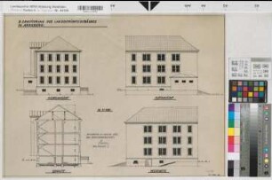 Arnsberg, Landgericht, Aufrisse und Schnitt