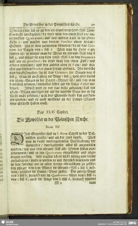 Das XLII. Capitel. Die Gewölber in der Polnischen Kirche. Num. IV.