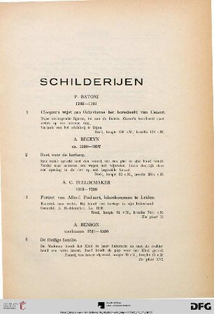 Schilderijen (Nr. 1-91)