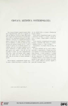 Cronaca artisctica contemporanea