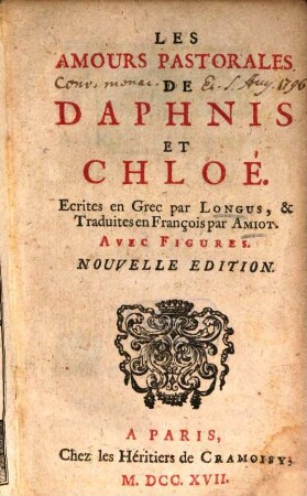 Les amours pastorales de Daphne et Chloe