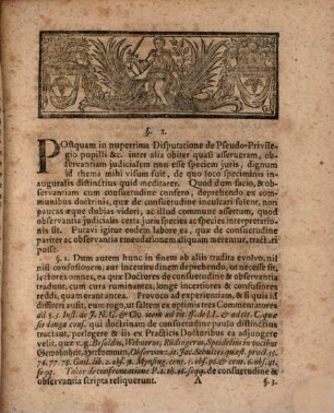 Dissertatio Inauguralis Juridica Sistens Conjecturas De Jure Consuetudinis & Observantiæ