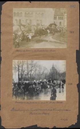 Trauerzug von der Gnadenkirche durch die Straßen Berlins