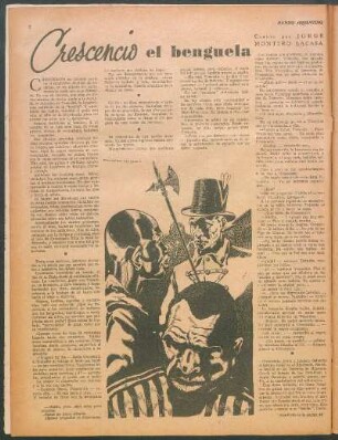 Crescencio el benguela : Cuento por Jorge Montero Lacasa
