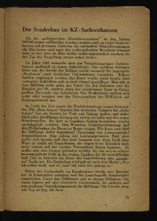 Der Sonderbau im KZ-Sachsenhausen