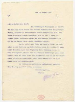 Brief an Rudolf Käser : 19.08.1915
