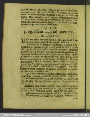 Caput VII. progressum facit ad praeternaturales res