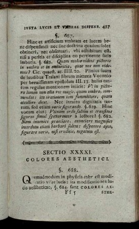 Sectio XXXXI. Colores Aesthetici. - Sectio XXXXIIII. Comparatio Maioris Et Minoris.